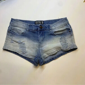 taille basse short shorts denim